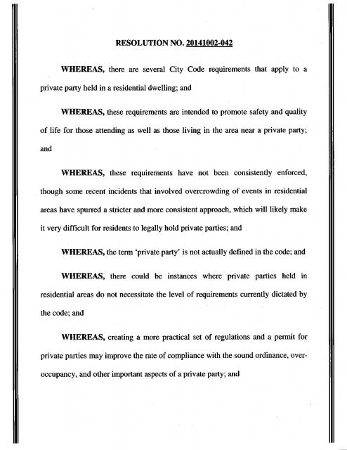 City of Austin Resolution No. 20141002-042