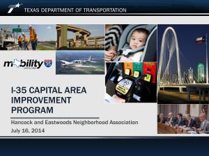 I-35 Capital Area Improvement Program: Hancock & Eastwoods Neighborhood Association