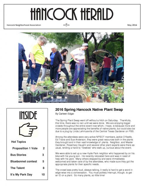 May 2016 Newsletter