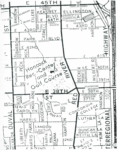Map of Hancock Neighborhood Subdivisions